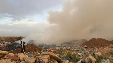 اندلاع حريق مهول بمطرح عشوائي للنفايات بجماعة تسلطانت ضواحي مراكش