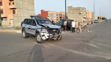 حادثة سير تتسبب في خسائر مادية لسيارة الدرك بتامنصورت