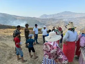 الوالي التازي وعامل شفشاون يقفان على جهود إخماد حريق غابوي بمدشر كركر (صور)